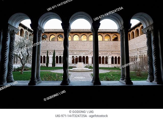 The Vassaletto cloisters in the Papal Archbasilica of St John Lateran