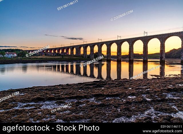 Royal Border Bridge over the River Tweed in Berwick-upon-Tweed, Northumberland, England, UK