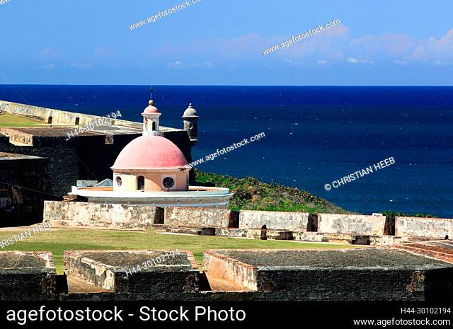 USA, Caribbean, West Indies, Puerto Rico, Old San Juan, Fuerte San Felipe del Morro