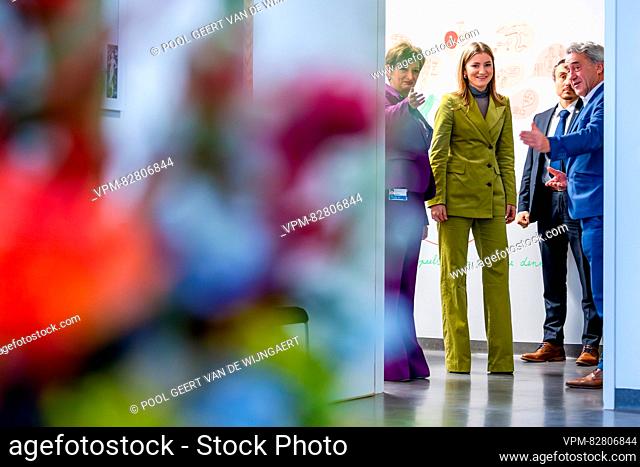 La Princesa Heredera Isabel se fotografió durante una visita real al Hospital Infantil Princess Elisabeth en Gent, miércoles 20 de diciembre de 2023