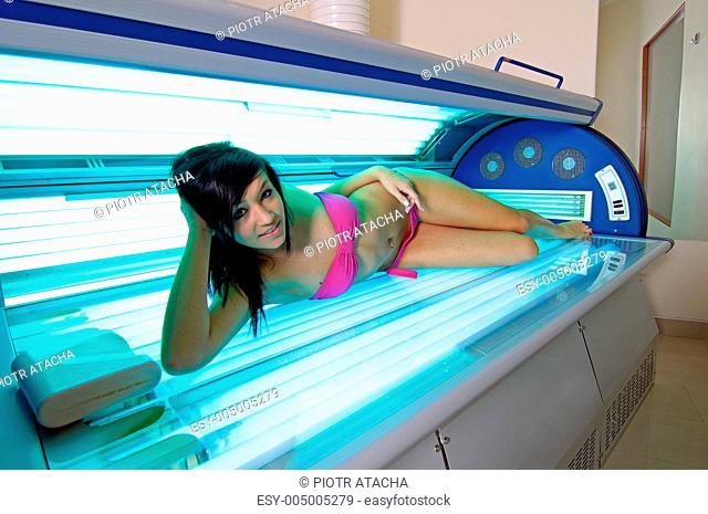 Young Woman in Solarium