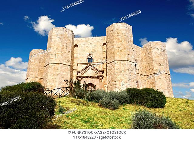 The medieval octagonal castle Castel Del Monte, built by Emperor Frederick II in the 1240's near Andria in the Apulia southern Italy