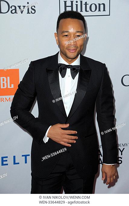 Clive Davis and Recording Academy Pre-GRAMMY Gala at the Sheraton New York - Red Carpet Arrivals Featuring: John Legend Where: New York, New York