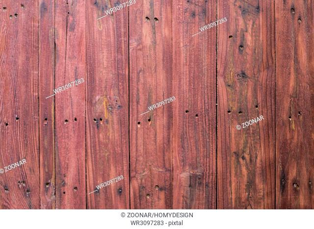 Red wooden panel