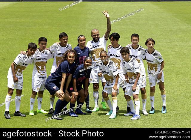 July 23, 2022, Mexico City, Mexico: Brazilian multi-time champion Dani Alves is presented as the new reinforcement of the Pumas of the National Autonomous...