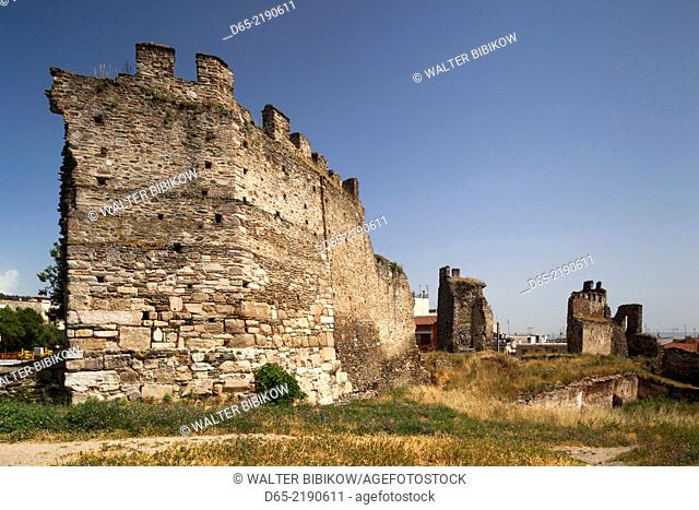 Greece, Central Macedonia Region, Thessaloniki, Upper Town, ancient city ramparts