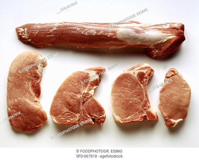 Various types of pork