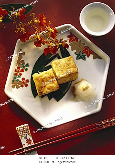 Baked Tofu Cubes with Daikon