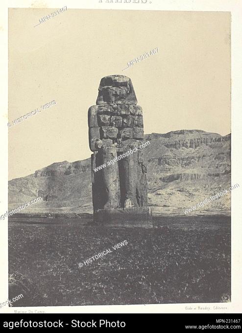 Gournah, Statue de Memnon; Thèbes - 1849/51, printed 1852 - Maxime Du Camp French, 1822–1894 - Artist: Maxime Du Camp, Origin: France, Date: 1849–1851