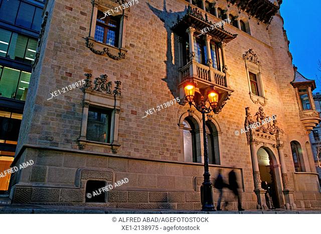 Can Serra, arch. Josep Puig i Cadafalch, now the home of the provincial council of the Province of Barcelona, Barcelona, Catalonia, Spain