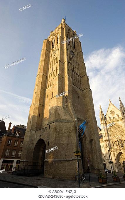 Bell tower Beffroi Church Eglise St Eloi Dunkerque Nord Pas de Calais Normandy France belfry Dünkirchen