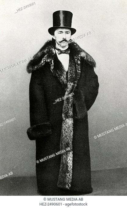 Heinrich Schliemann, German businessman and archaeologist, 19th century. After amassing a fortune in business, Schliemann (1822-1890) retired and devoted his...