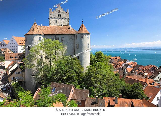Meersburg castle, also known as Alte Burg castle, Meersburg, Lake Constance, Baden-Wuerttemberg, Germany, Europe
