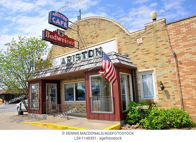 Historic Ariston Cafe along Route 66 Litchfield Illinois