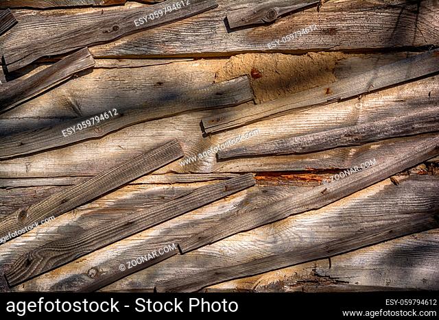 Timber wood rough wall texture. Vintage background