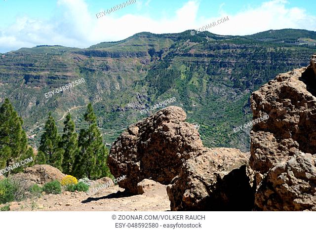 berg, berge, gebirge, tal, Gran Canaria, Landschaft , kanaren, kanarische inseln, spanien, natur,  geologie