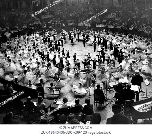 Apr. 6, 1964 - London, England, U.K. - A ball taking place at Royal Albert Hall in London. PICTURED: High society guests dancing in the ballroom