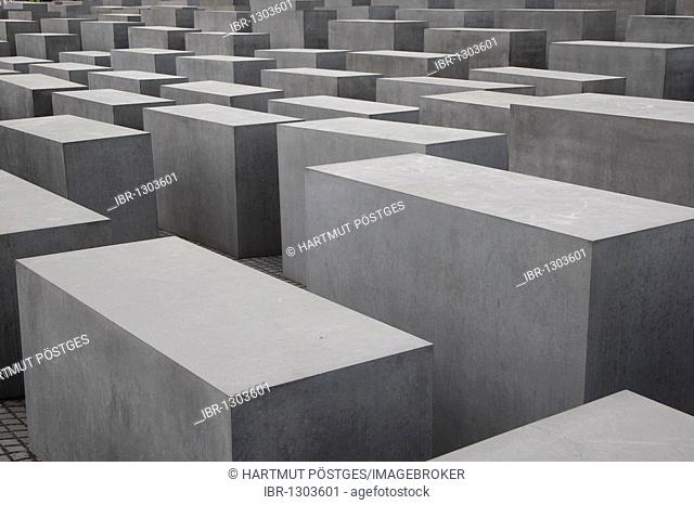 Stelae Field, designed by Peter Eisenman, the Memorial to the Murdered Jews of Europe, Berlin, Germany, Europe