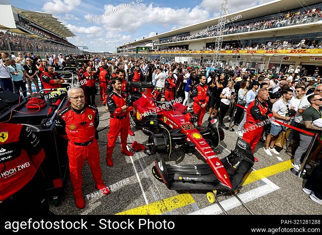 Scuderia Ferrari team, F1 Grand Prix of USA at Circuit of The Americas on October 23, 2022 in Austin, United States of America. (Photo by HIGH TWO)