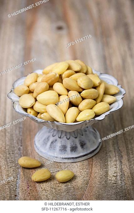 Almonds in a dish