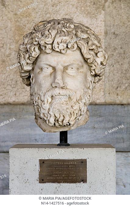 Portrait of a man, probably Aelius Verus, 2nd century AD, Stoa of Attalos, the museum of Ancient Agora, Athens, Greece