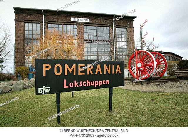 The locomotive warehouse Pomerania in Pasewalk, Germany, 17 March 2014. It is part of a large railway museum, but it is also used for concerts of the...