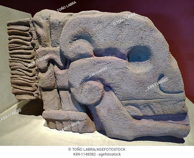 Toltec skull sculture, Anthropology National Museum, Mexico City