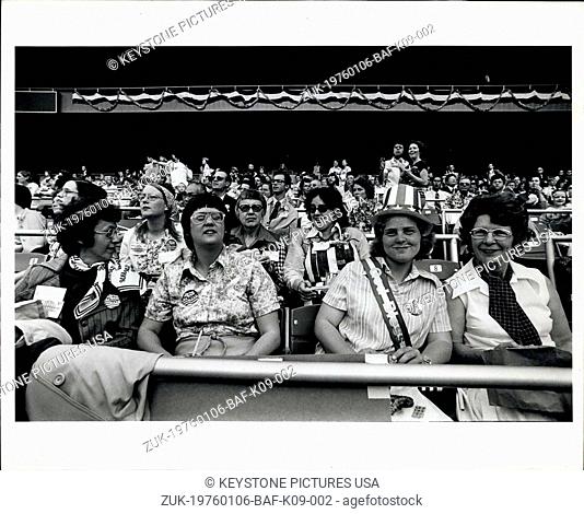 Jan. 06, 1976 - Yankee Stadium, New York City: Bicentennial God bless America festival held at Yankee stadium by the Rev