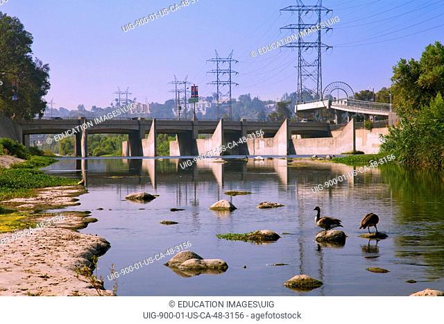 Los Feliz Boulevard Bridge over Los Angeles River, Los Angeles, California