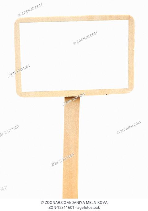 Empty sign isolated on white