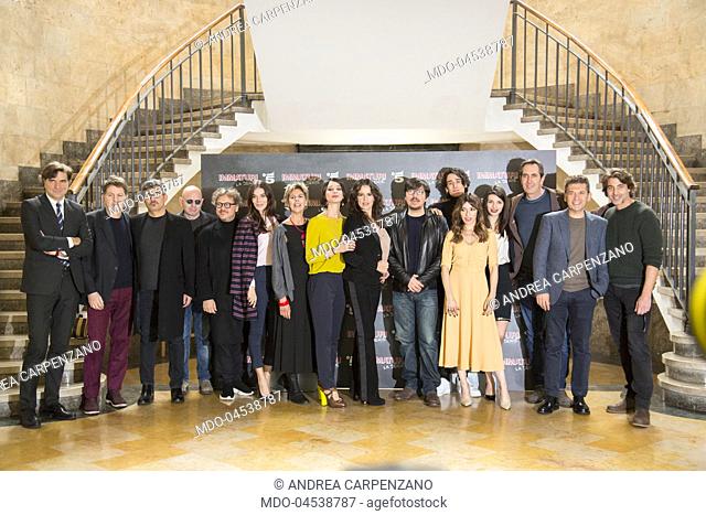 The cast actors (Ricky Memphis, Daniele Liotti, Sabrina Impacciatore, Nicole Grimaudo, Irene Ferri, Ninni Bruschetta, Ilaria Spada, Daniele Liotti
