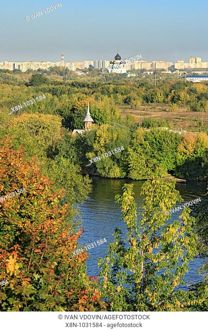 View over Moskva river, Kolomenskoye, Moscow, Russia