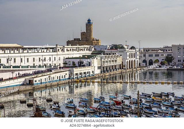 Algeria, Argel City, Marina in front of the Kasbah