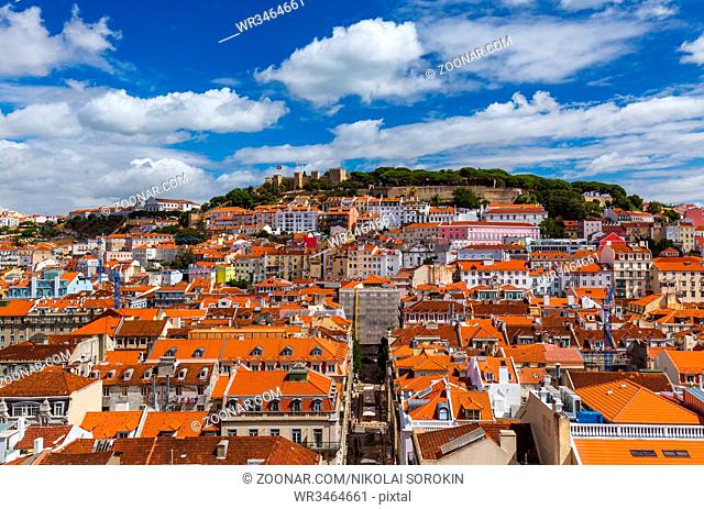 Fortress of Saint George - Lisbon Portugal - architecture background