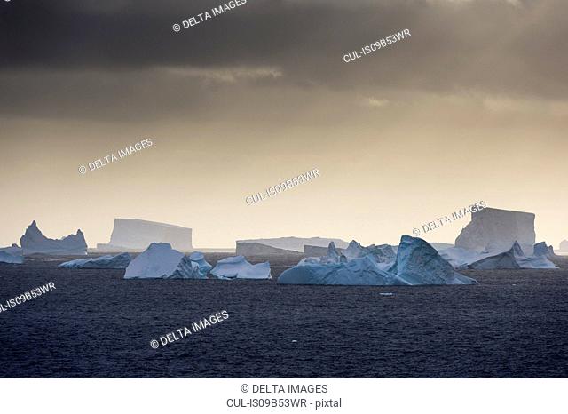 Icebergs near Petermann Island, Antarctica