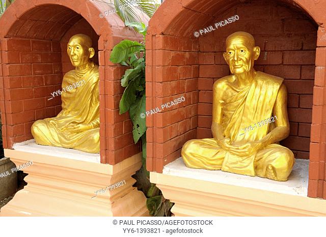 buddha statues , wat mani phraison or Wat Manee Pai, Son, Mae Sot, Western Thailand