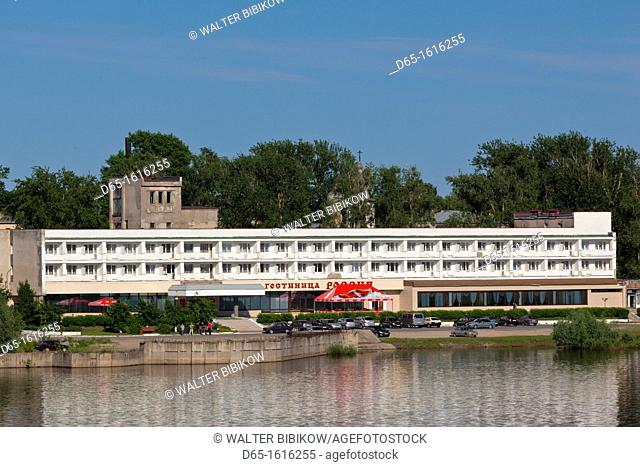 Russia, Novgorod Oblast, Veliky Novgorod, Volkhov River, Rossiya Hotel