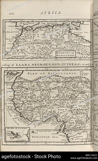 Barbary and Bildulgerid ; A map of Zaara, Negroe-land, Guinea, &c. (Inset: The Isles of C, Verd). Falconer, Robert (fl. 1700 ) (Associated name) Childe