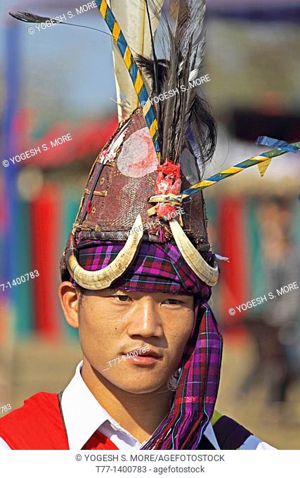 Tangsa Man, Lungchang Tribe at Namdapha Eco Cultural Festival, Miao, Arunachal Pradesh, India