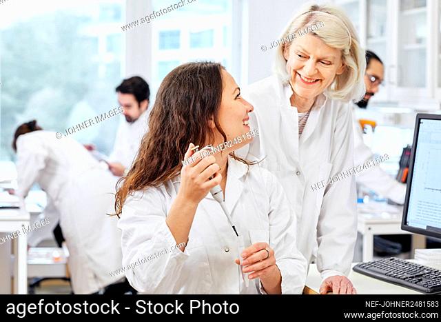 Women working in laboratory