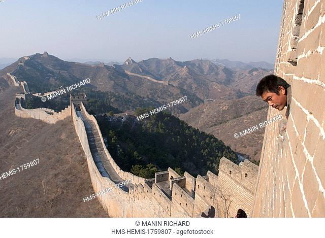 China, Hebei Province, China Great Wall from Jinshanling, built in 1570 in the Ming Dynasty, listed as World Heritage by UNESCO