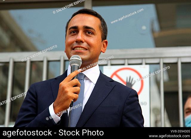 Luigi Di Maio, Foreign Minister (MINISTRO DEGLI ESTERI) during the tour to support the SI to the referendum on the cut of parliamentarians and the candidates of...