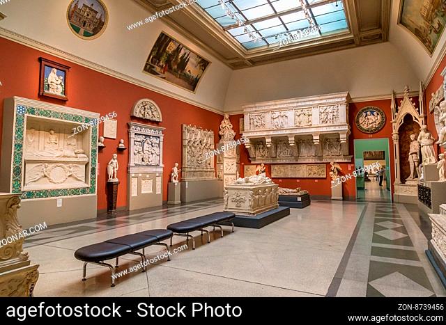 Moscow, Russia - October 29, 2015: Pushkin Museum of Fine Arts is largest museum of European art in Moscow, Russia
