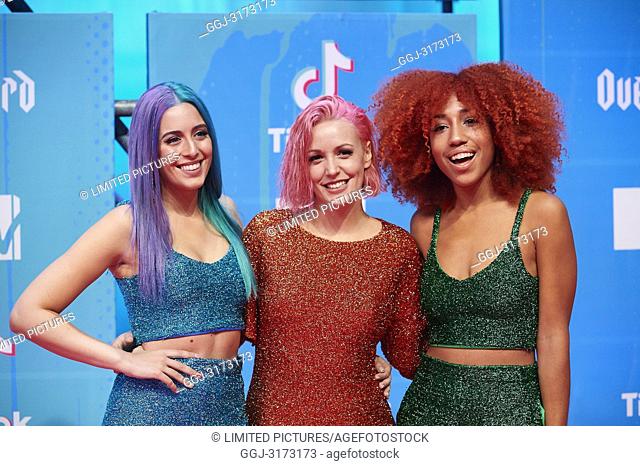 Sweet California attends the 25th MTV EMAs 2018 held at Bilbao Exhibition Centre 'BEC' on November 4, 2018 in Madrid, Spain