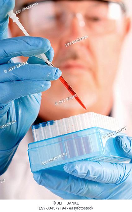 doctor with blood samples