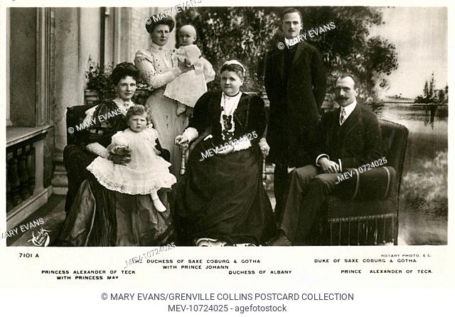 (back row -right) Charles Edward, Duke of Saxe-Coburg & Gotha (1884-1954) - A male-line grandson of Queen Victoria and Prince Albert