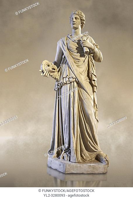 Female statue known as the Muse de Louveciennes, a Roman statue of the 3rd century AD from Rome. The Royal Collection Inv No