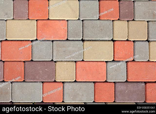 Photo of multi-colored paving stones for the background
