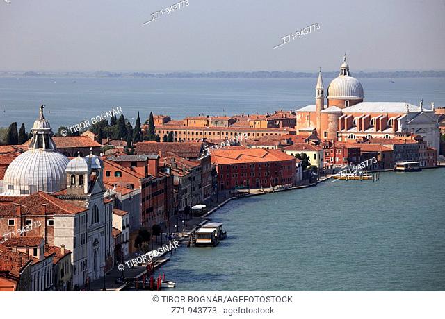 Italy, Venice, Giudecca island, aerial view