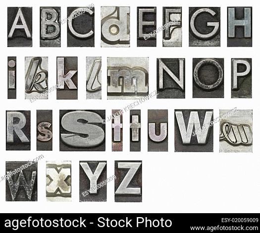 Block letters isolated on white
